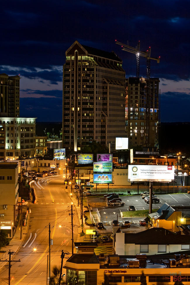 Buckhead Street at Night