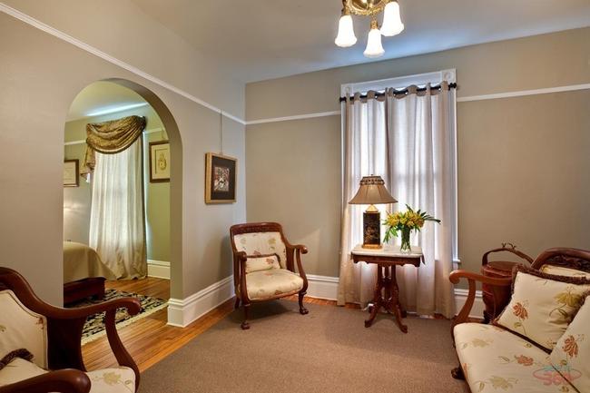 Seating area at the Olivia Rose suite -  Noble Manor Bed & Breakfast