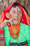 Kuna woman with her pipe